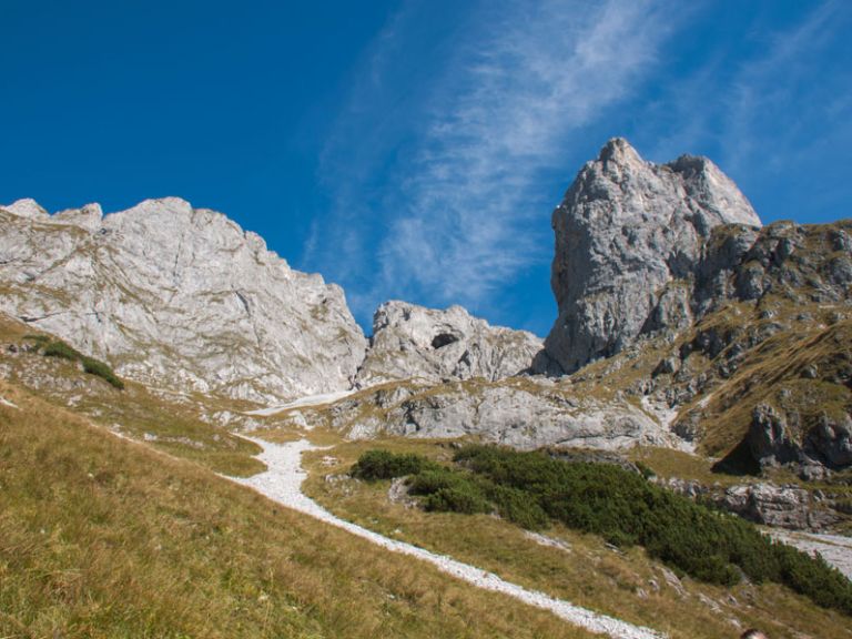 Scharfer Steig ins Tennengebirge im Salzburger Land