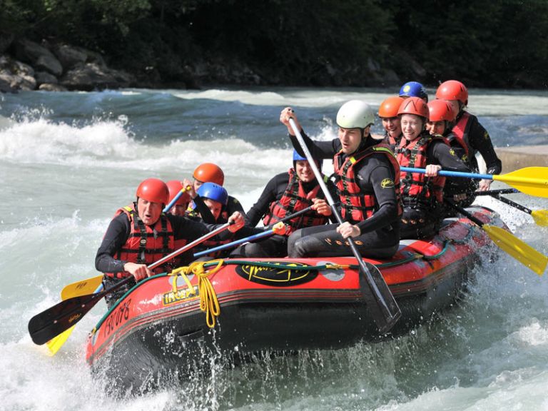 Wassersport auf der Lammer im Salzburgerland Outdoorfun beim Rafting in der Lammer