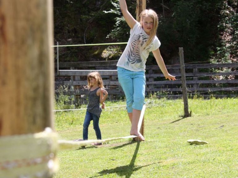 Playground with Slackline at the Lämmerhof