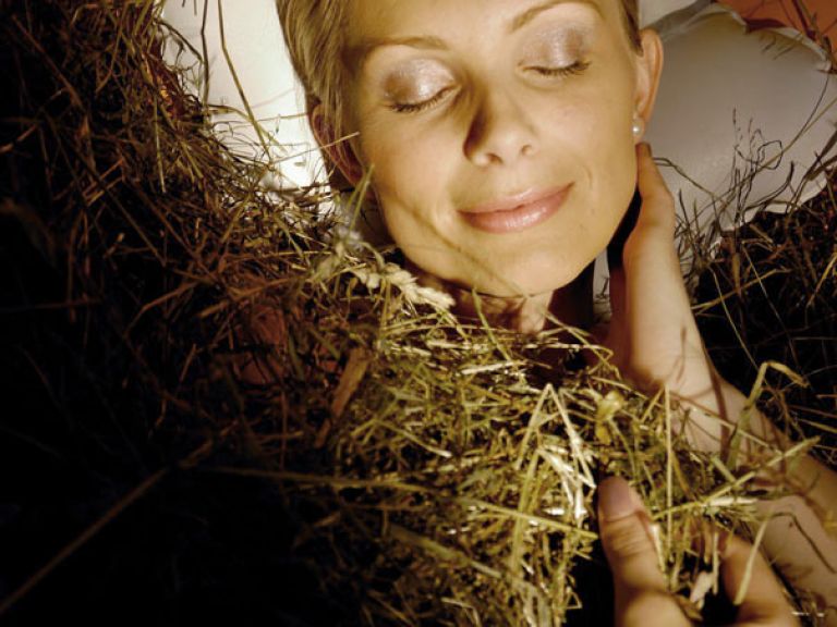 Wellness package with warming hay flowers at Hotel Lämmerhof