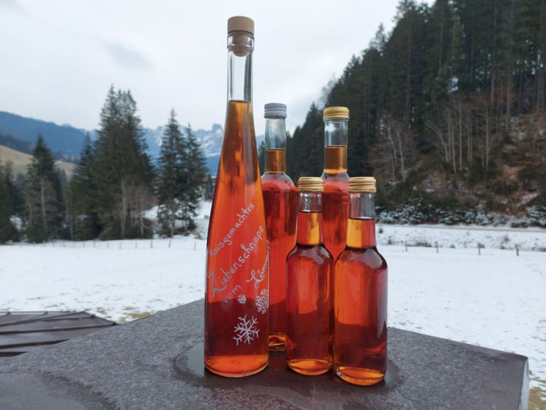 Handmade Zirben schnapps in different sizes