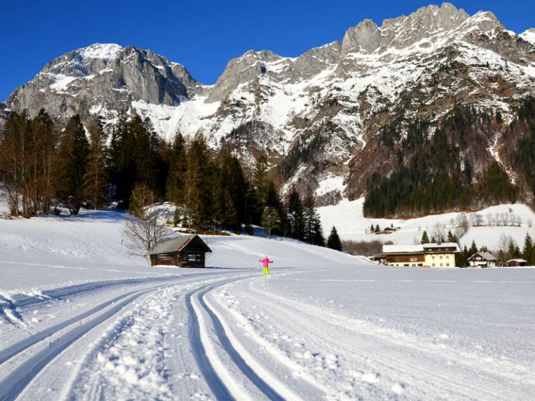 Langlaufloipe im Lammertal im Salzburger Land Langlaufen im Salzburger Land auf der Lammertalloipe