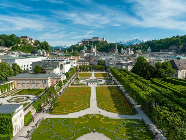 Mirabellgarten und Festung in Salzburg