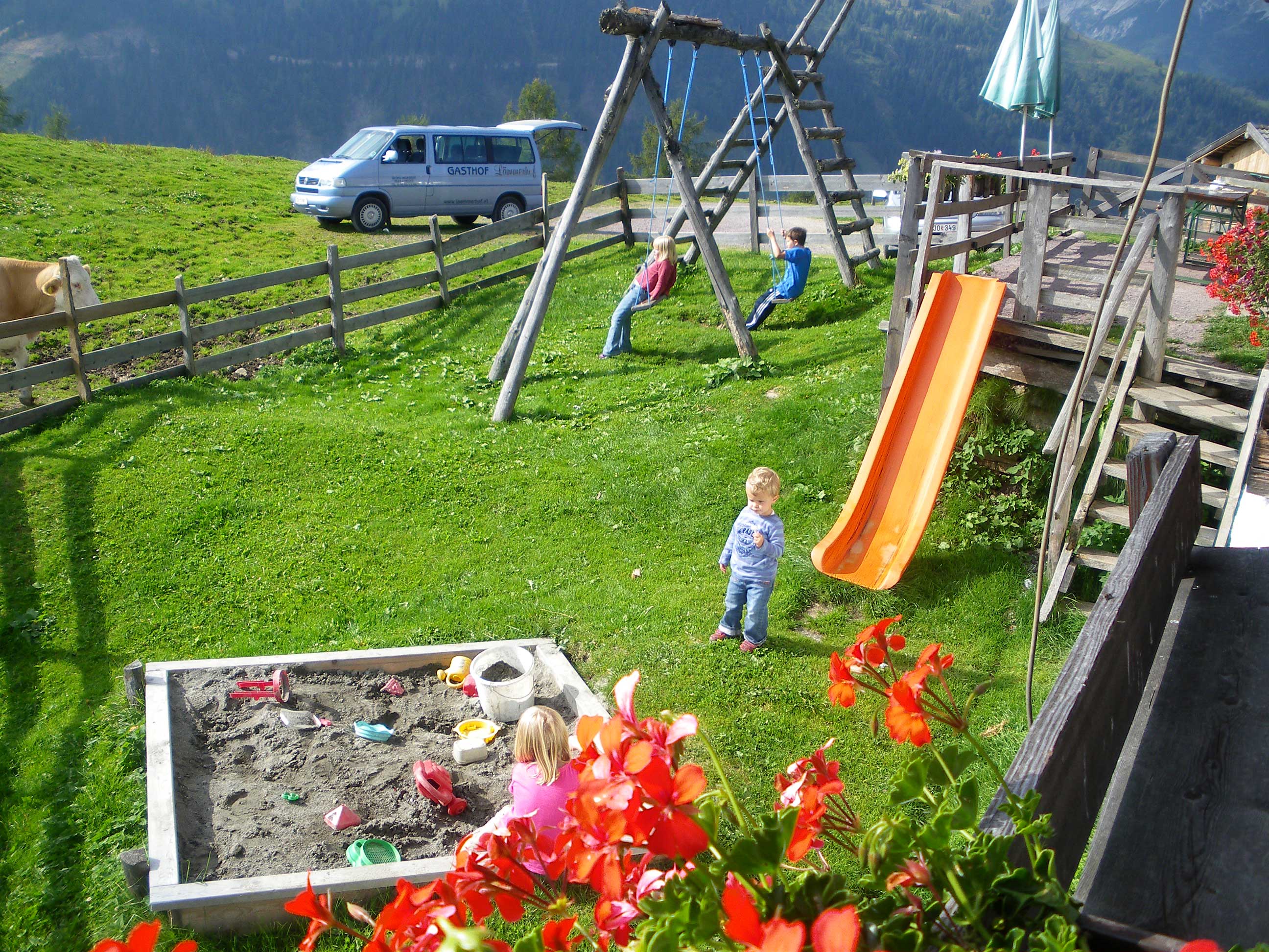 Spielplatz bei der Schwarzeneckalm