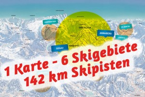 6 Skigebiete in einem Skiticket vereint in Dachstein West