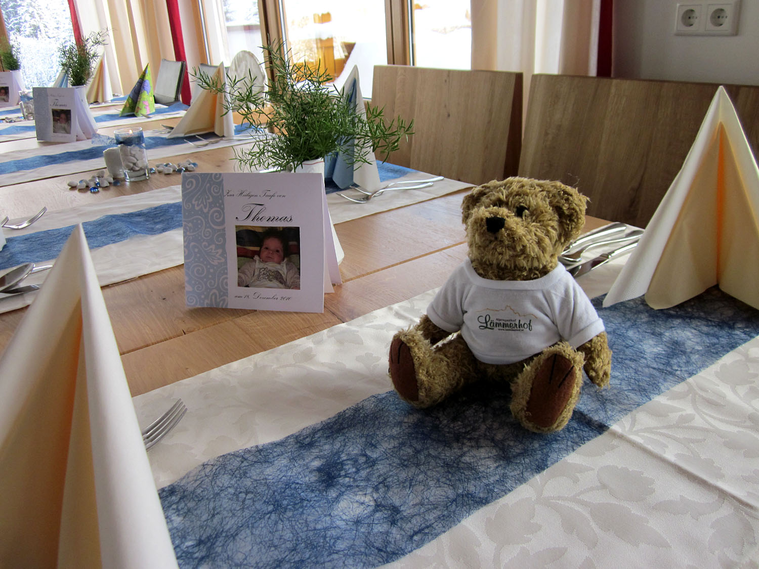 Tauffeier Souvenir - unser kleiner Lämmerhof-Teddy als Geschenk für den neuen Erdenbürger