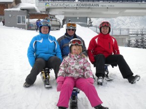 Bockerl fahren am Karkogel in Abtenau