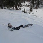 Skitourgeherin im Schnee