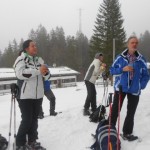 Am Ziel der Schneeschuhwanderung im Lammertal