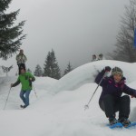 Erste Schritte auf den Schneeschuhen