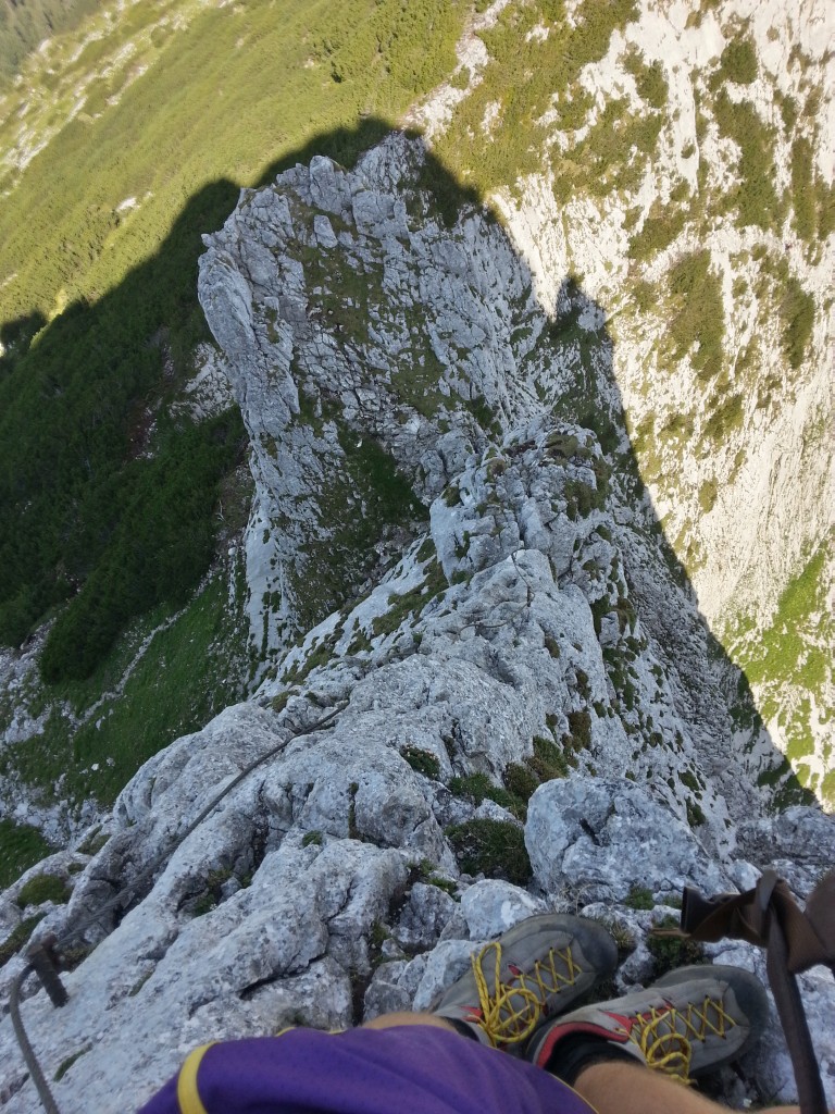 Christoph am Donnerkogel Klettersteig kurz vor dem Ziel