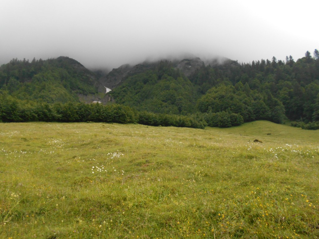 Das Tennengebirge ist noch Wolkenumschlossen
