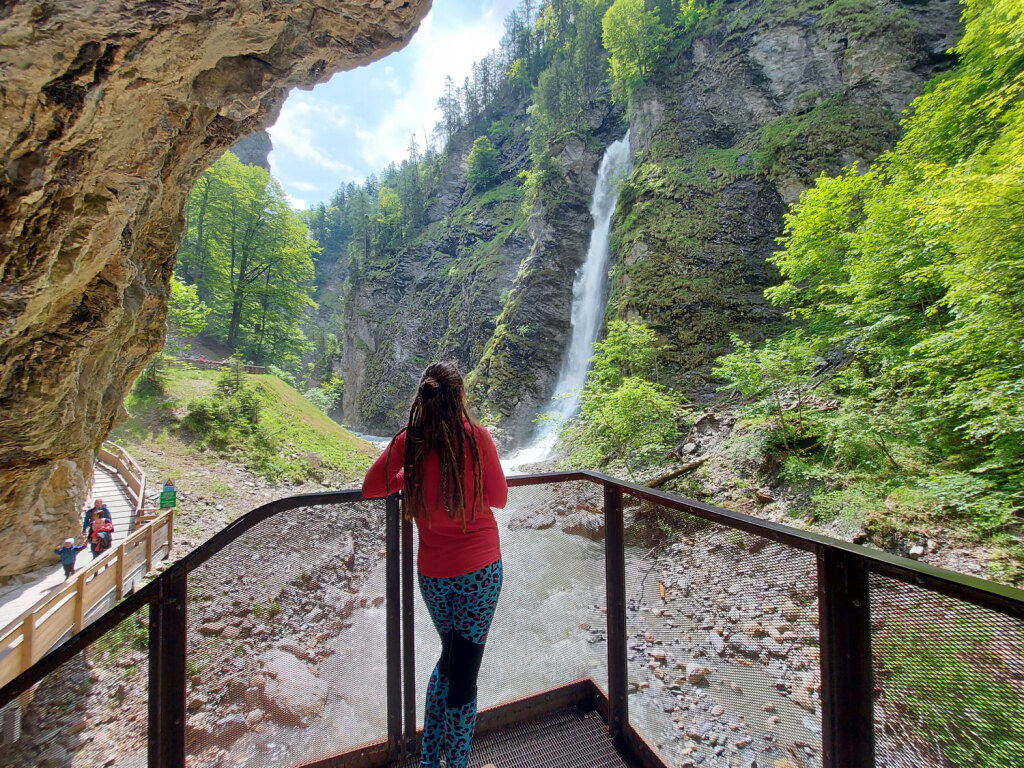 Blick auf den Wasserfall