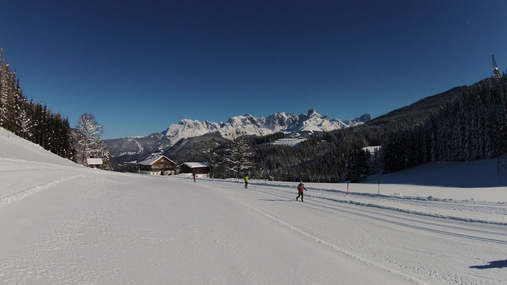 Langlaufloipe mit Panorama im Salzburger Land