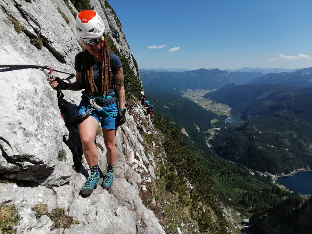 Klettersteig mit Aussicht auf den Gosausee